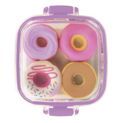 Borracha Lancheira Com 4 Unidades Mini Donuts Tilibra