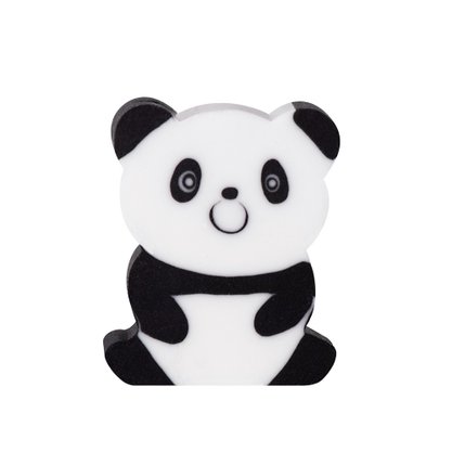 Borracha Ponteira Plástica Fantasia Branca Panda Brw