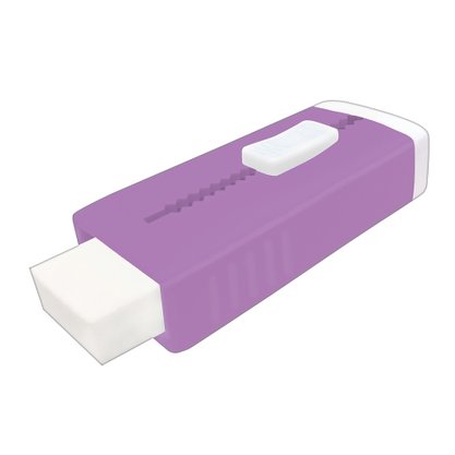 Borracha Retangular Retrátil Roxo Pastel Slide Tilibra