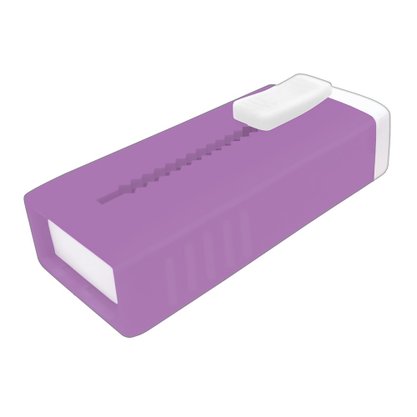 Borracha Retangular Retrátil Roxo Pastel Slide Tilibra