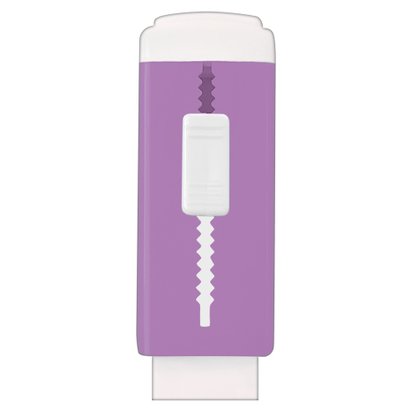 Borracha Retangular Retrátil Roxo Pastel Slide Tilibra