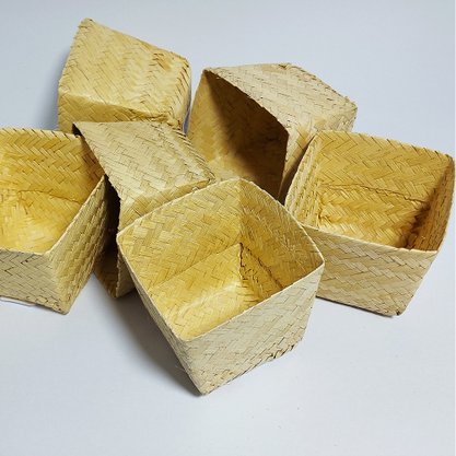 Cachepô Pequeno Palha Natural Unidade KLF