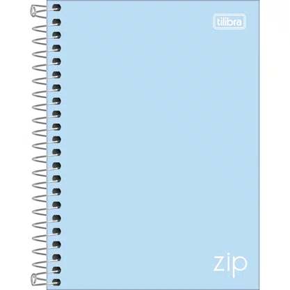 Caderno Colegial Cores 80 Folhas Azul Zip Tilibra