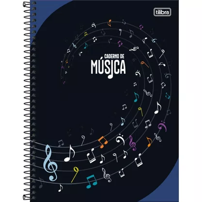 Caderno de Música Espiral Universitário Capa Dura 80fls Sortido Tilibra