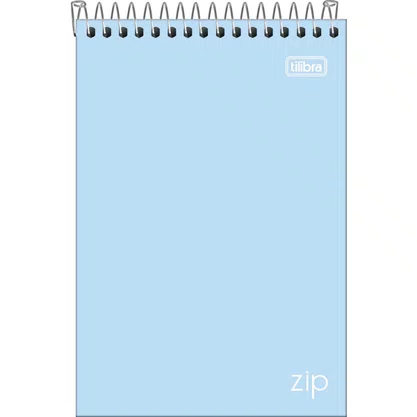 Caderneta Anotações 1/4 Cores 80 Fls Azul Zip Tilibra