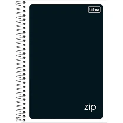 Caderneta Esp 1/8 Capa Dura 80 Fls Preto Zip Tilibra