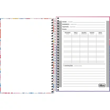 Caderno 1/4 Feminino 200 Folhas Lilás D+ Tilibra