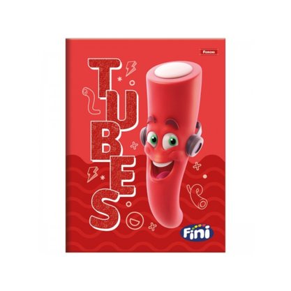 Caderno Brochura 1/4 Capa Dura 80 Folhas Vermelho Tubes Fini Tilibra
