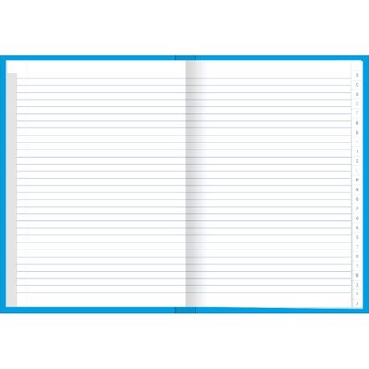 Caderno Broch 1/4 Índice Alfabético 96fls Azul Tilibra