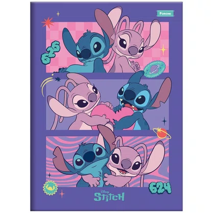 Caderno Brochura CD 1/4 Stitch Sortido 80 Folhas Foroni