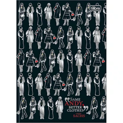 Caderno Brochura Colegial 160 Fls Preto O Diabo Veste Prada Tilibra