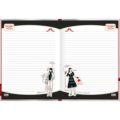 Caderno Brochura Colegial 80 Fls Vermelho O Diabo Veste Prada Tilibra