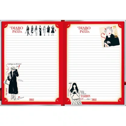 Caderno Brochura Colegial 80 Fls Vermelho O Diabo Veste Prada Tilibra