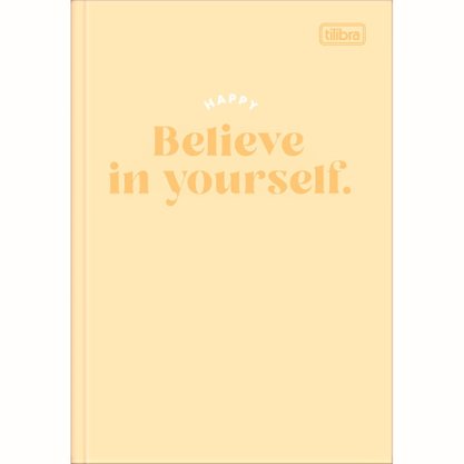 Caderno Brochura Univ CD 80fls Laranja Pastel Happy Tilibra