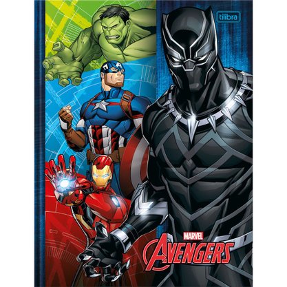 Caderno Broch Univ CD 80Fls Preto Avengers Tilibra
