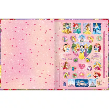 Caderno Broch Univ CD 80Fls Branca Neve Princesas Tilibra