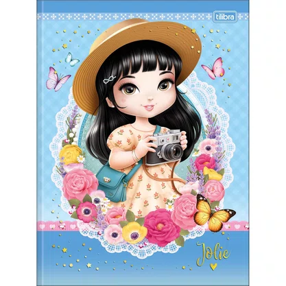 Caderno Brochura Universitário Capa Dura 80 Folhas Azul Jolie Tilibra