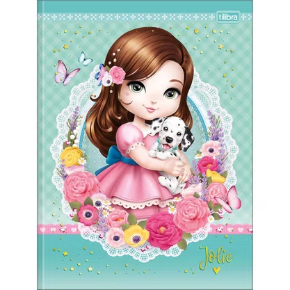 Caderno Brochura Universitário Capa Dura 80 Folhas Verde Jolie Tilibra