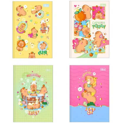 Caderno Broch Capivara CapyChilled 80Fls Tilibra