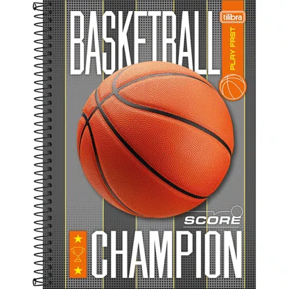Caderno Score Cinza Basquete 160 Folhas Tilibra