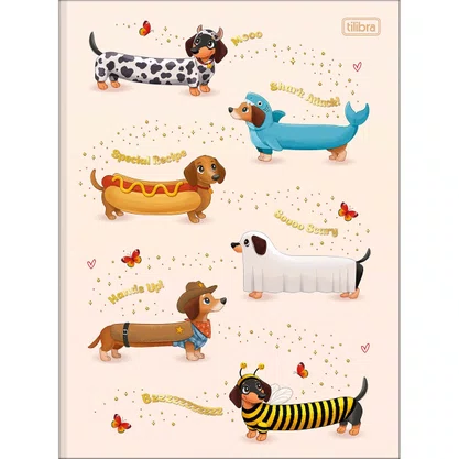 Caderno Brocurão Universitário Capa Dura 80 Folhas Branco Brownie Tilibra