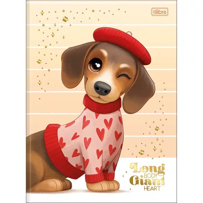 Caderno Brocurão Universitário Capa Dura 80 Folhas Vermelho Brownie Tilibra