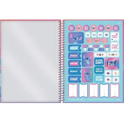 Caderno Capa Dura Univ Sortido Stitch 160fls Foroni