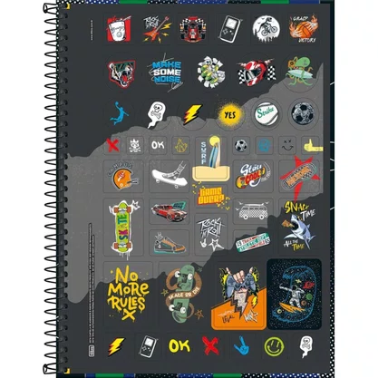 Caderno CD Universitário Cinza Basquete Score 80 Folhas Tilibra