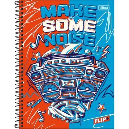 Caderno CD Universitário Rádio Flip+ Masculino 200 Folhas Tilibra