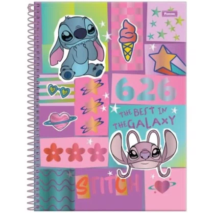 Caderno CD Universitário Stitch Sortido 80 Folhas Foroni