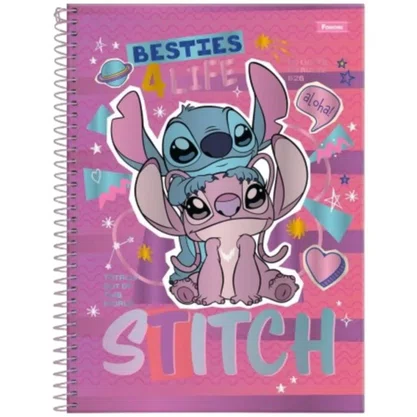 Caderno CD Universitário Stitch Sortido 80 Folhas Foroni