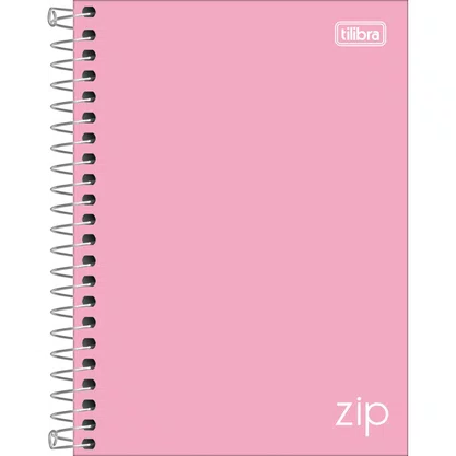 Caderno Colegial Cores 160 Folhas Rosa Zip Tilibra