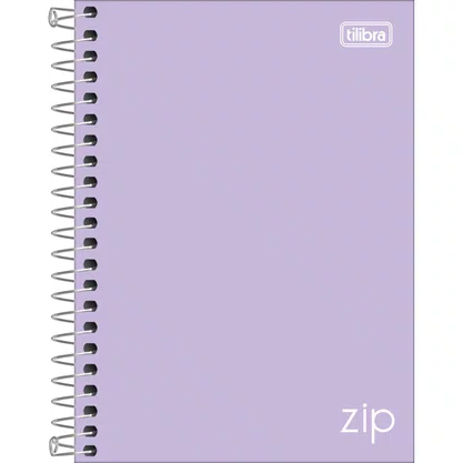 Caderno Colegial Cores 80 Folhas Lilás Zip Tilibra