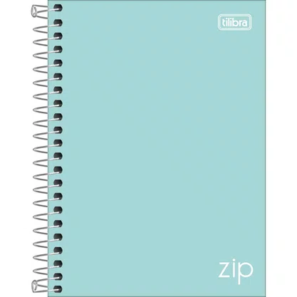 Caderno Colegial Cores 80 Folhas Verde Zip Tilibra