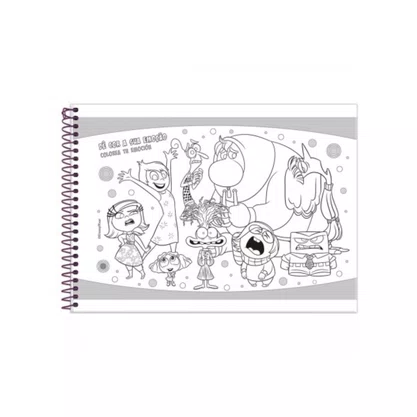 Caderno de Desenho Capa Dura 80 Folhas Roxo Divertidamente 2 Foroni