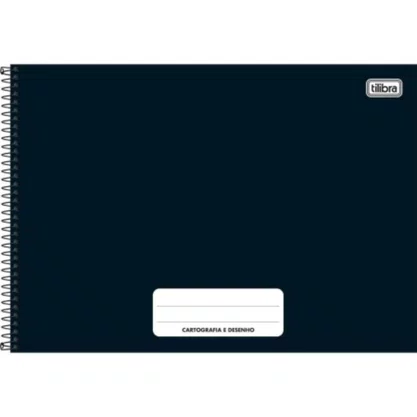 Caderno de Desenho CD Pepper Preto S/ Margem 80 Fls Tilibra
