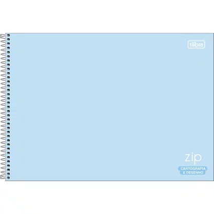 Caderno de Desenho Cores 80 Folhas Azul Zip Tilibra