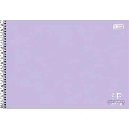 Caderno de Desenho Cores 80 Folhas Lilás Zip Tilibra