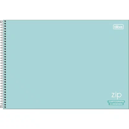 Caderno de Desenho Cores 80 Folhas Verde Zip Tilibra