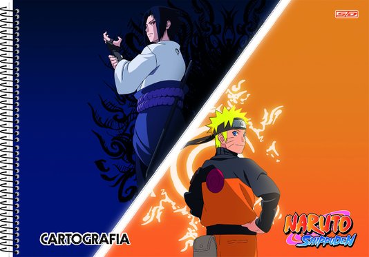 Caderno de Desenho Espiral Capa Dura 60 Fls Colorido Sasuke Naruto Naruto São Domingos