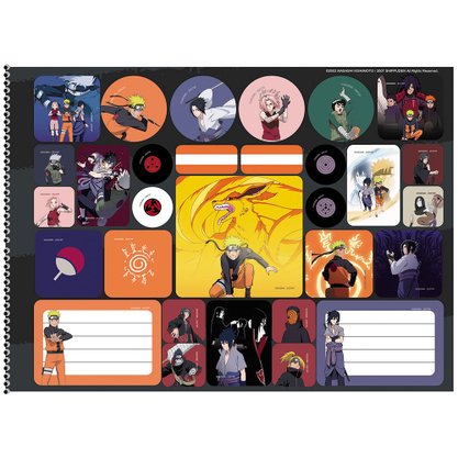 Caderno de Desenho Espiral Capa Dura 60 Fls Colorido Sasuke Naruto Naruto São Domingos