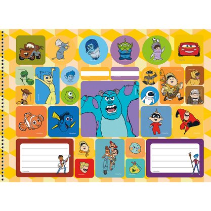 Caderno de Desenho CD 60fls Azul Pixar São Domingos