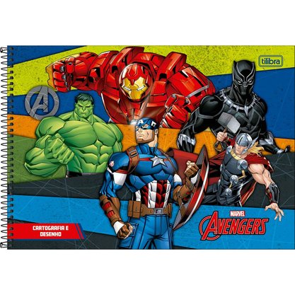 Caderno Desenho Esp CD 80Fls Personagens Avengers Tilibra