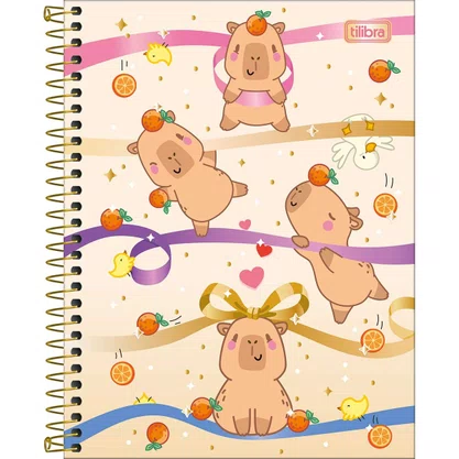 Caderno de Desenho Espiral Capa Dura 80 Folhas Amarelo Capy Club Tilibra