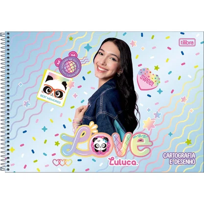 Caderno Desenho Esp CD 80 Fls Azul Luluca Tilibra