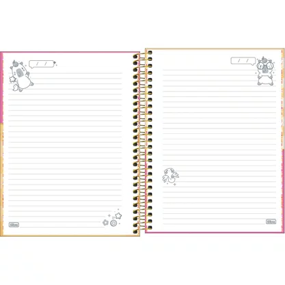 Caderno de Desenho Espiral Capa Dura 80 Folhas Colorido Capy Club Tilibra