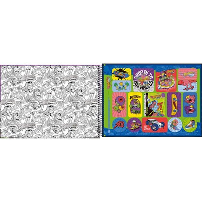 Caderno Desenho Esp CD 80Fls Vermelho HotWheels Tilibra