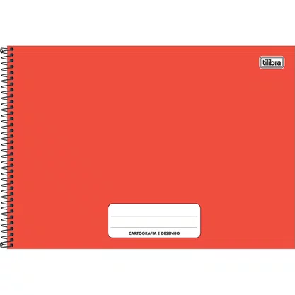 Caderno de Desenho Espiral Capa Dura 80 Folhas Vermelho Pepper Tilibra