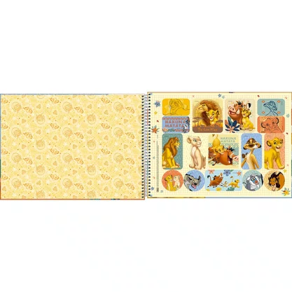 Caderno Desenho Esp CD S/ Margem 80Fls  Rei Leão Tilibra