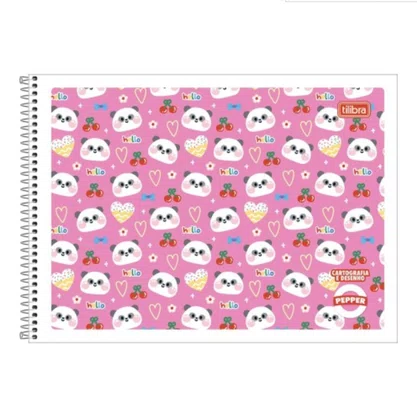 Caderno Desenho Esp Capa Flex 96Fls Sortido Pepper Tilibra